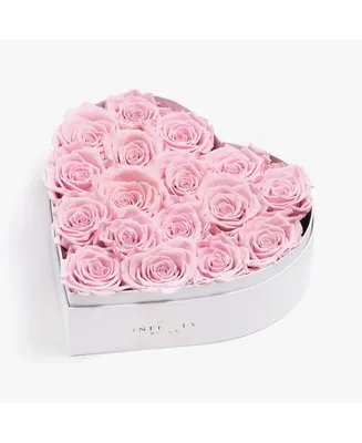 Infinity Roses Heart Box of Real Roses Preserved to Last Over a Year