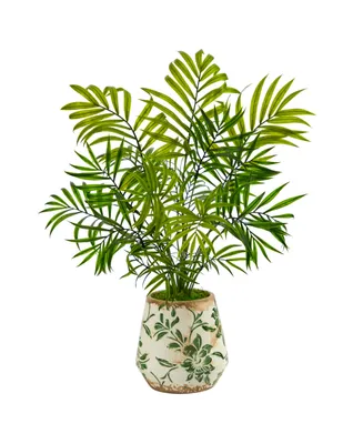 Mini Areca Palm Artificial Plant in Floral Vase
