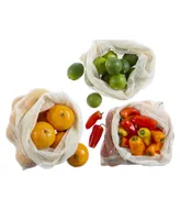 Kitchen Details Cotton Mesh Produce Bags, Set of 3