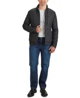 Men's Diamond Quilt Jacket with Faux Sherpa Lining