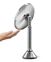 simplehuman 8" Round Sensor Makeup Mirror with Touch-Control Dual Light Settings