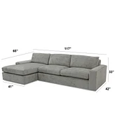 Closeout! Danyella 2-Pc. Fabric Sectional, Created for Macy's