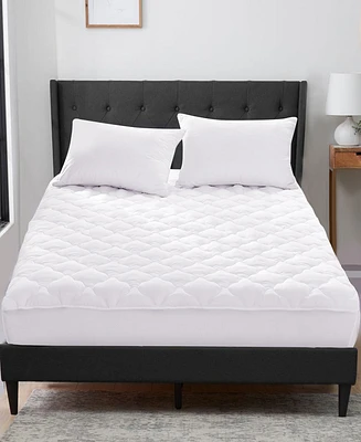 Unikome Four Leaf Clover Quilted Down Alternative Mattress Pad, Queen