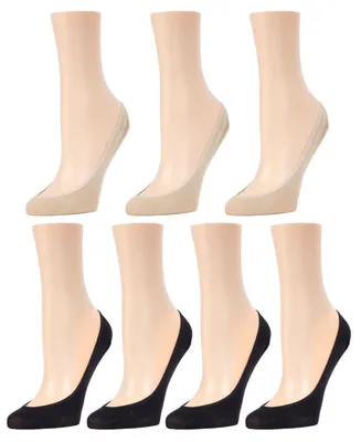 Micro Women's Liner Socks, Pack of 7 - Black