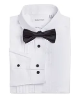 Calvin Klein Big Boys Tuxedo Shirt and Bow Tie Box Set