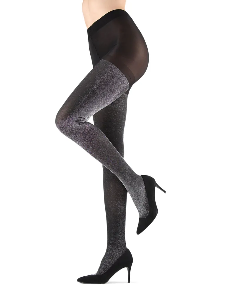 MeMoi Completely Opaque Control Top Tights Black Small/Medium at   Women's Clothing store
