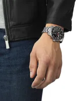 Tissot Men's Swiss Chronograph Supersport Stainless Steel Bracelet Watch 45.5mm