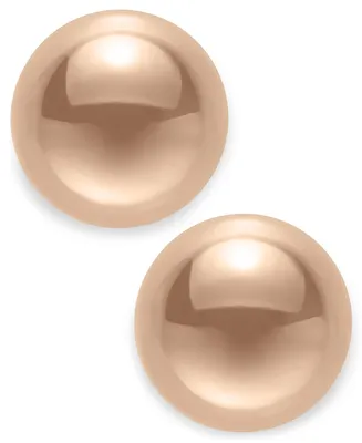 Gold Ball Stud Earrings (8mm) 14k Yellow, White or Rose