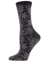 Natori Women's Abstract Floral Crew Socks