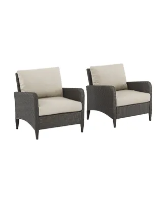 Kiawah 2 Piece Outdoor Wicker Chair Set