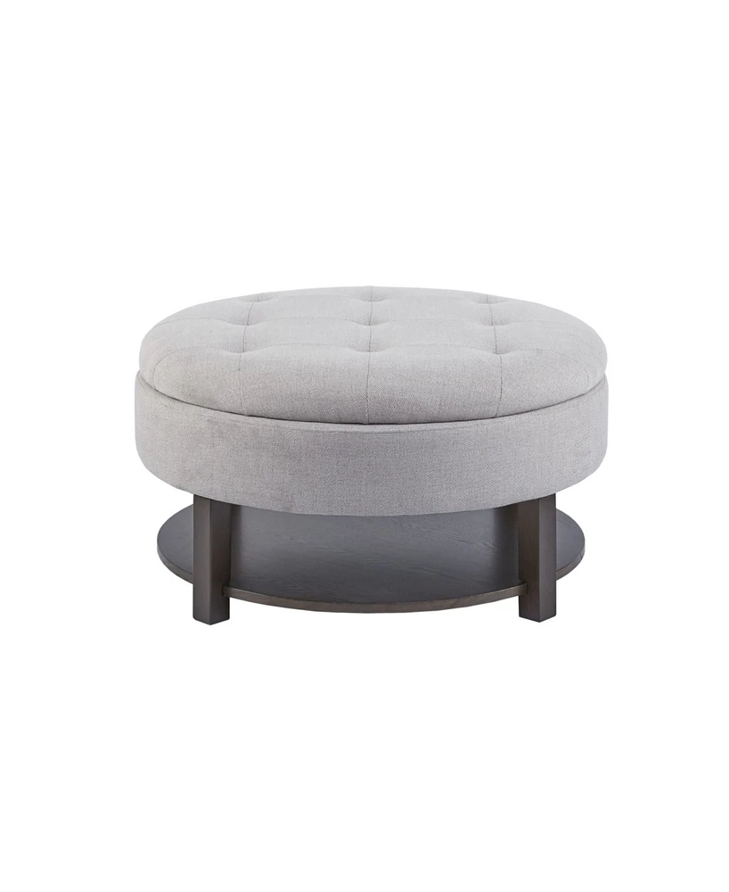 Madison Park Miller Round Storage Ottoman