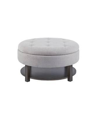 Madison Park Miller Round Storage Ottoman