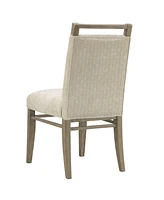 Madison Park Elmwood Modern Fabric Upholstered Dining Chair with Exposed Top, Set of 2