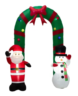 Glitz home 8' Inflatable Santa Snowman Gate Arch