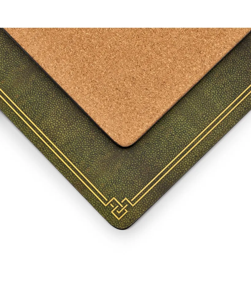 Pimpernel Shagreen Leather Placemats, Set of 4