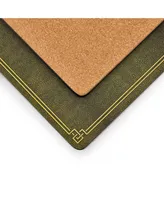 Pimpernel Shagreen Leather Placemats, Set of 4