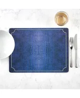 Pimpernel Blue Croc Placemats, Set of 4