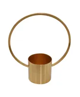 Round Metal Ring Wall Planter, Set of 2 - Gold