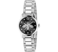 Gucci Women's Swiss G-Timeless Iconic Diamond (1/20 ct. t.w.) Stainless Steel Bracelet Watch 27mm