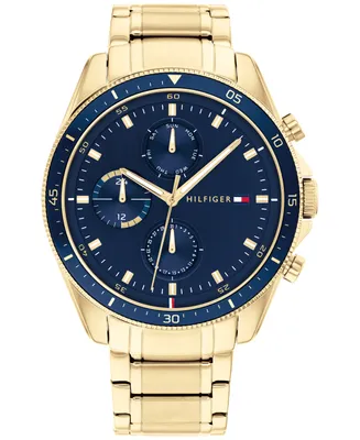 Tommy Hilfiger Men's Chronograph Gold-Tone Bracelet Watch 44mm