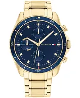 Tommy Hilfiger Men's Chronograph Gold-Tone Bracelet Watch 44mm