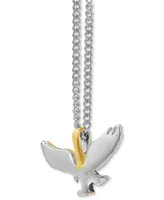 Men's Two-Tone Eagle 24" Pendant Necklace in Stainless Steel & Yellow Ion-Plate - Two