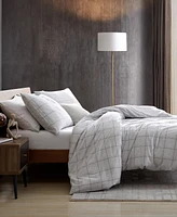 Closeout! Kenneth Cole New York Holden Grid 3 Piece Duvet Cover Set