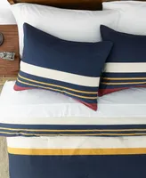 Closeout! Nautica Hollins Cotton Reversible 3 Piece Comforter Set, King