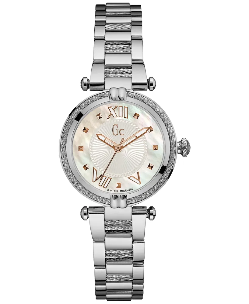 Guess Women's Swiss Stainless Steel Bracelet Watch 32mm - Silver