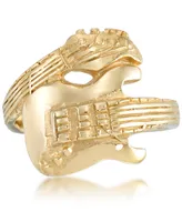 Andrew Charles by Andy Hilfiger Men's Guitar Ring Yellow Ion-Plated Stainless Steel