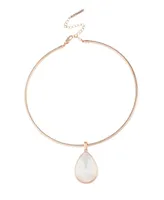 T Tahari Women's Crystal and Rose Gold-Tone Collar with Pendant