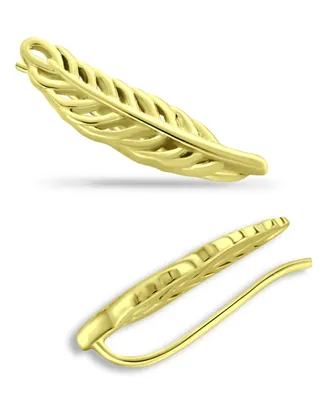 Giani Bernini Feather Ear Crawler Earrings 18k Gold Over Sterling Silver or