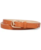 Steve Madden Women's Black & Cognac Faux Leather 2 Piece Belt Set