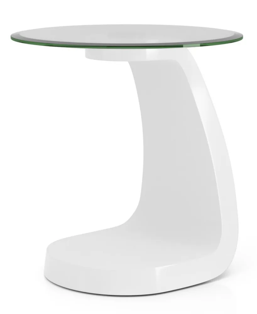 Furniture of America Kilvo Glass Top End Table