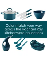 Rachael Ray Nonstick Bakeware Cookie Pan and Turner Spatula Set, 5-Pc., Marine Blue Handles