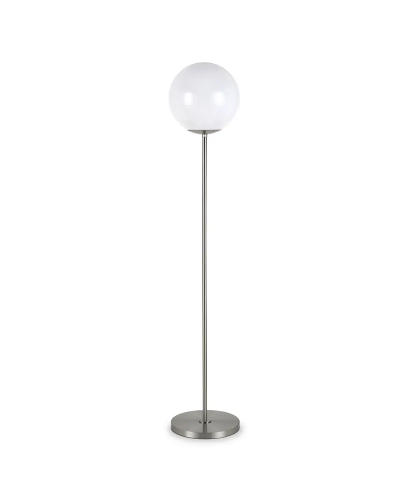 Theia Globe Stem Floor Lamp - Silver