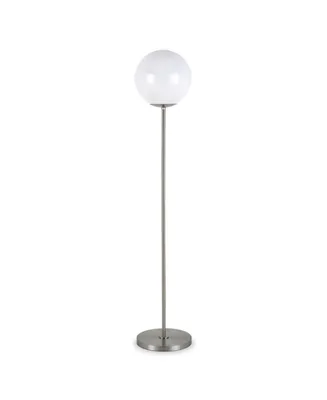 Theia Globe Stem Floor Lamp - Silver