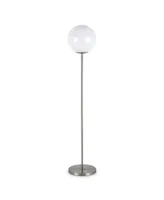 Theia Globe Stem Floor Lamp - Silver