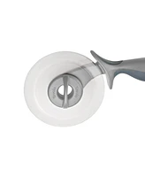 Tovolo Food Prep 2 in 1 Pizza Wheel Utensil for Meal Prep Dough Pizza Pie and Pastry Cutter with Two Blades