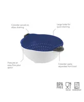 Tovolo Soak N' Strain Colander, Easy-Pour Spout, 1.5-Qt. Food Strainer