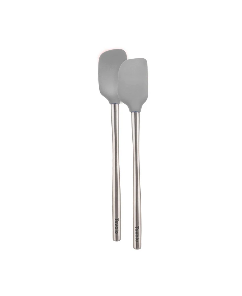 Tovolo Flex-Core Stainless Steel Handled Mini Spatula & Spoonula Set