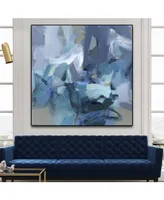 Giant Art Abstract Blues Ii Oversized Framed Canvas, 45" x 45"