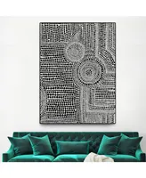 Giant Art Clustered Dots a Oversized Framed Canvas, 40" x 60"