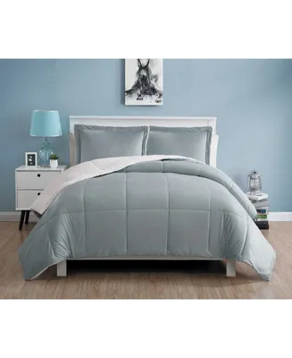 Closeout! Vcny Home Micromink Sherpa Comforter Set, Queen
