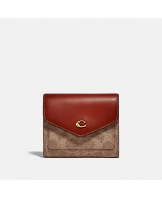 Coach Wyn Small Leather Wallet In Colorblock Signature Canvas