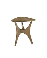 Ink+Ivy Blaze Triangle Wood Side Table