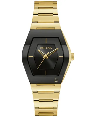 Bulova Women's Gemini Gold-Tone Stainless Steel Bracelet Watch 30mm