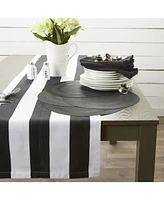 Design Imports Black Round Double frame Placemat, Set of 6