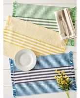 Design Imports Stripes with Fringe Placemat, Set of 6