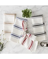 Design Imports Zig Dobby Stripe Napkin, Set of 6